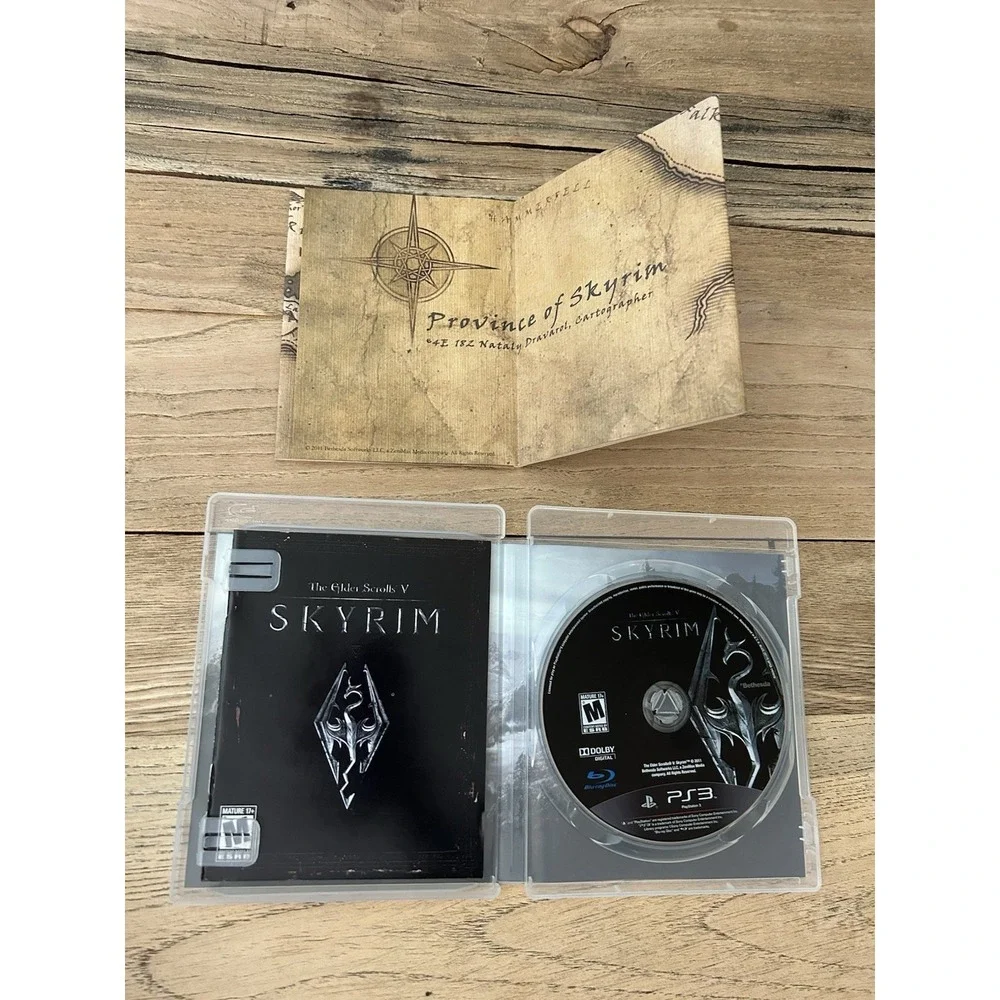 Elder Scrolls V: Skyrim (Sony Playstation 2011) w/‎ Map Complete Not Tested